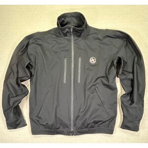 Zero Restriction Mens Black Medium Golf OuterWear Performance Embroidered Jacket